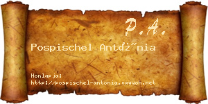 Pospischel Antónia névjegykártya